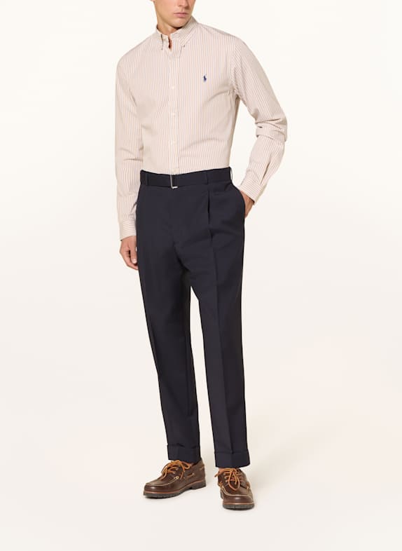 POLO RALPH LAUREN Overhemd Slim Fit BEIGE / WIT