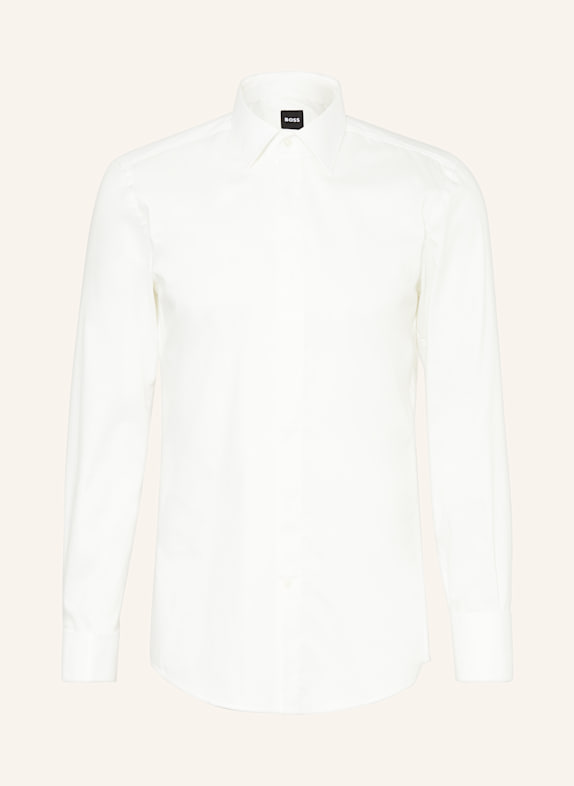 BOSS Hemd HANK Slim Fit mit Umschlagmanschette WEISS