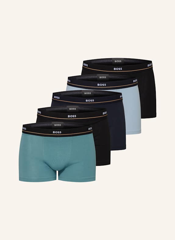 BOSS Bokserki ESSENTIAL, 5 szt. TURKUSOWY/ CZARNY/ GRANATOWY