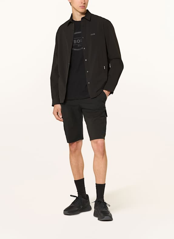 BOSS Cargoshorts URBANEX Tapered Fit SVART