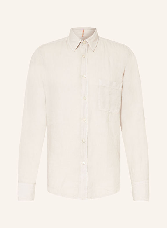 BOSS Leinenhemd RELEGANT Regular Fit BEIGE
