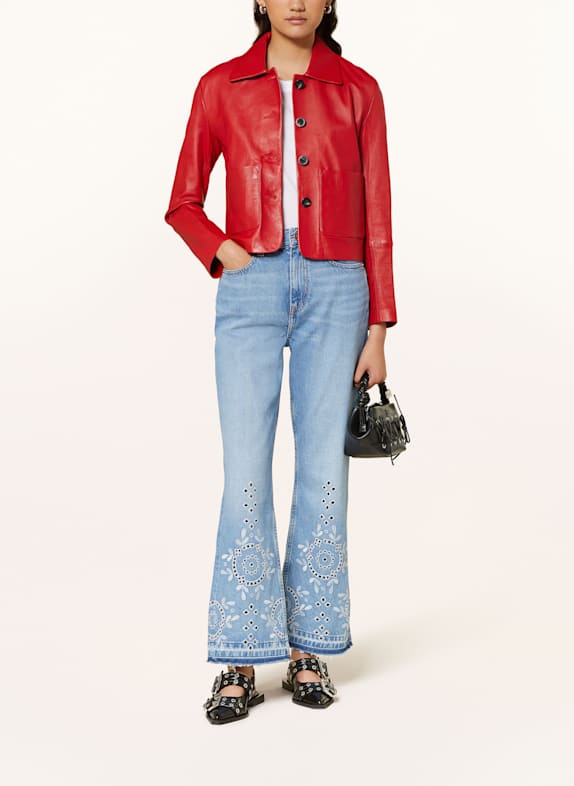 MRS & HUGS Lederjacke ROT