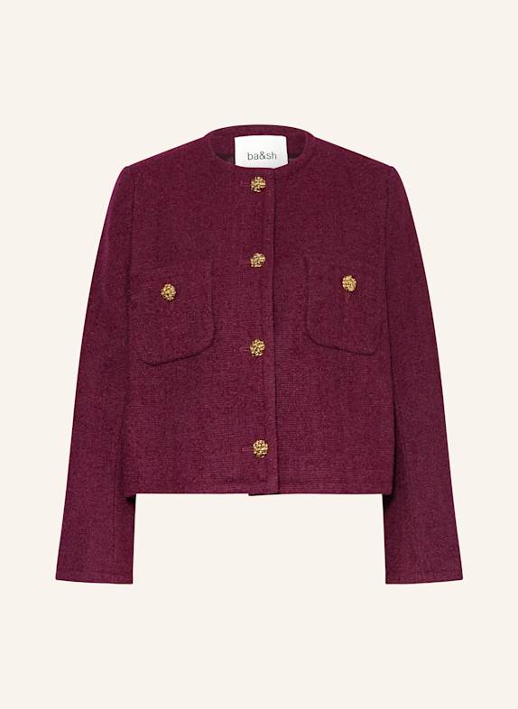 ba&sh Kastenjacke MEREDITH aus Bouclé DUNKELROT