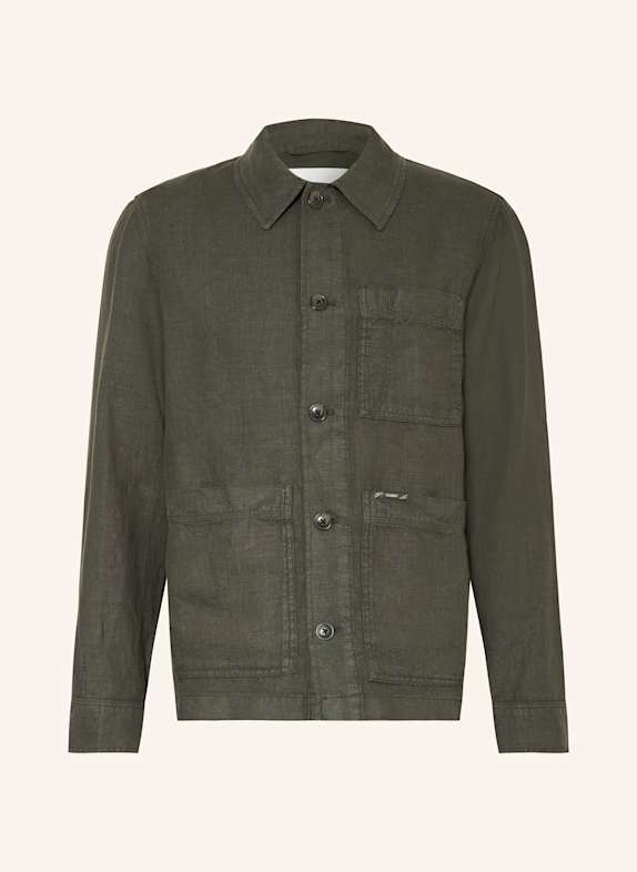 CLOSED Linen overshirt ATELIER DARK GRAY
