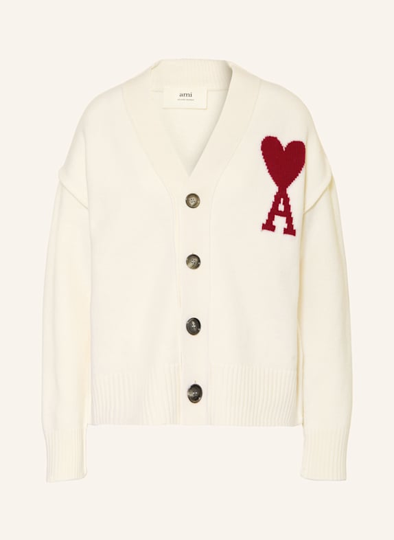 AMI PARIS Oversized-Strickjacke WEISS