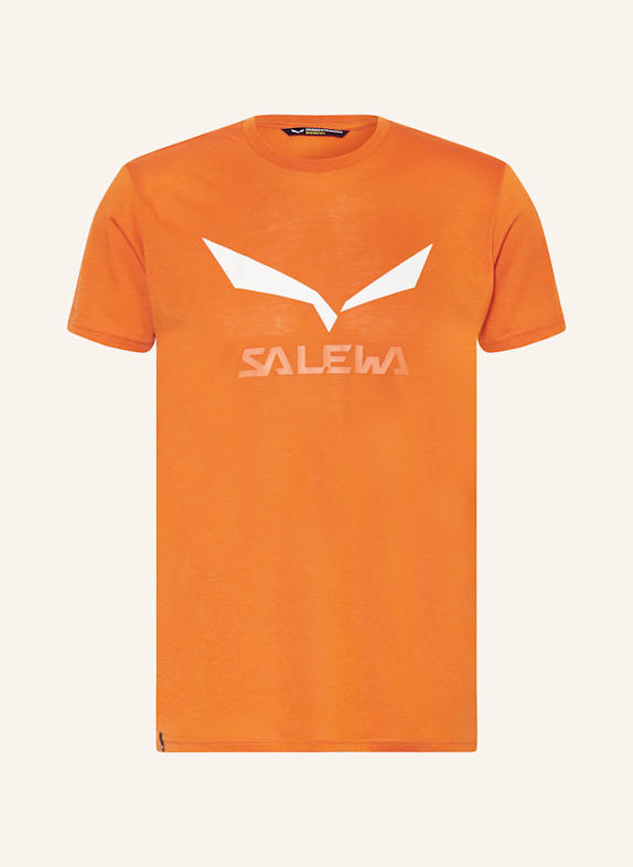 SALEWA T-shirt SOLIDLOGO DRI-RELEASE® ORANGE