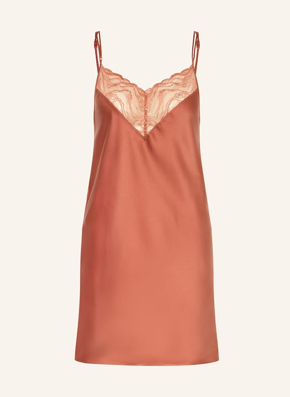 Calvin Klein Negligé SATIN SHEEN LACE aus Satin HELLROT