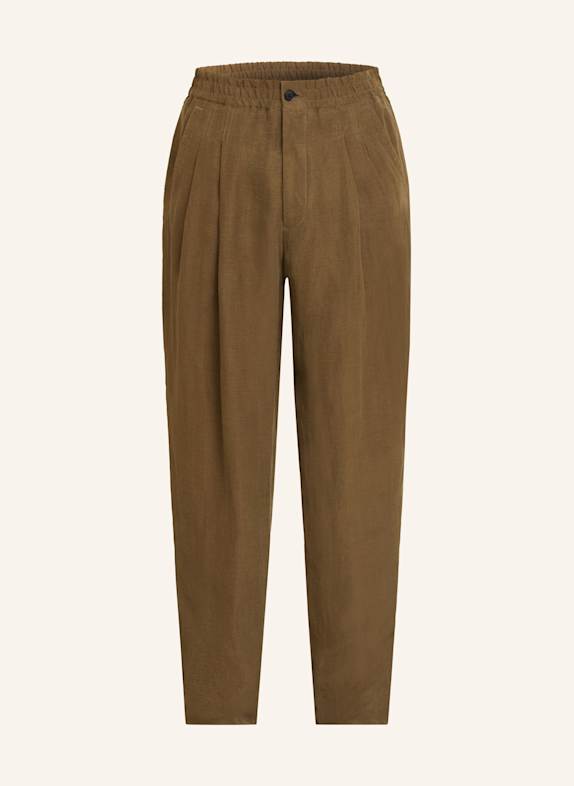 GIORGIO ARMANI Trousers extra slim fit with linen KHAKI
