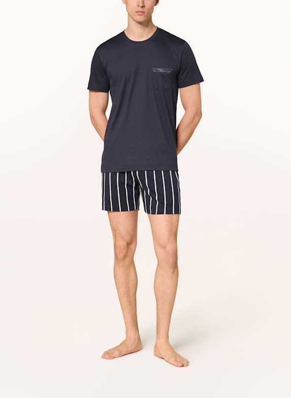 mey Loungeshirt Serie AARHUS MÖRKBLÅ