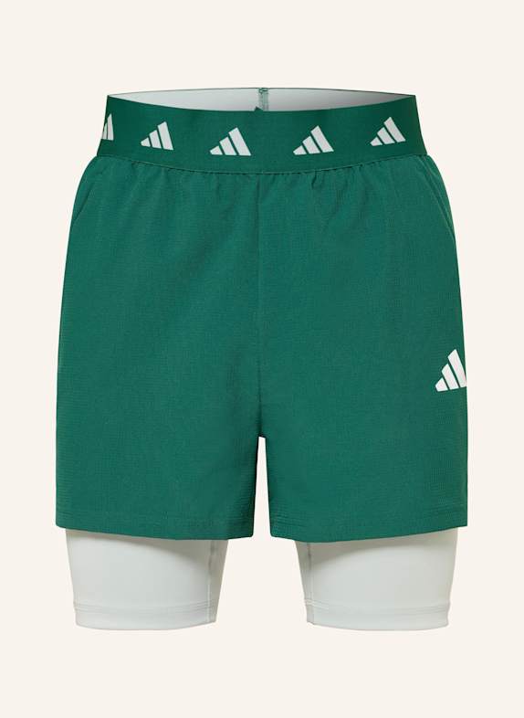 adidas 2-in1-Trainingsshorts GYM+ GRÜN/ HELLGRÜN