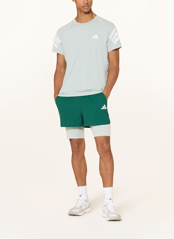 adidas 2-in1-Trainingsshorts GYM+ GRÜN / HELLGRÜN