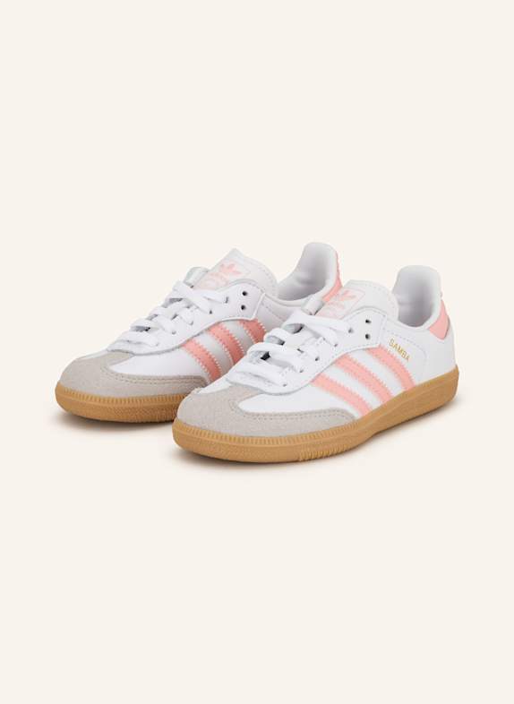 adidas Originals Sneakersy SAMBA BÍLÁ / LOSOSOVÁ / ČERNOŠEDÁ