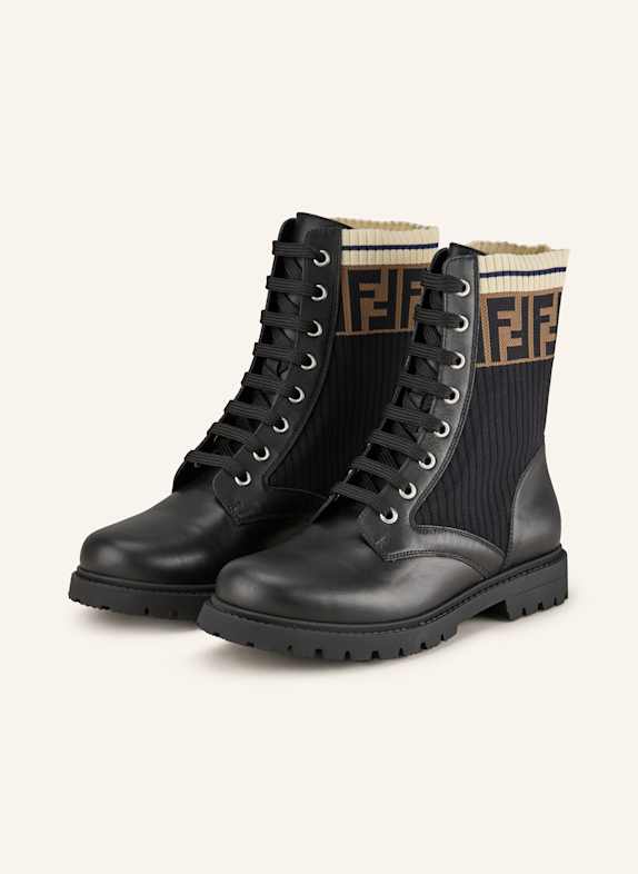 FENDI Boots SCHWARZ