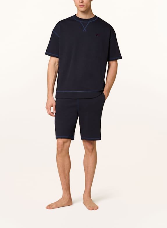 TOMMY HILFIGER Lounge-sweatshorts MÖRKBLÅ