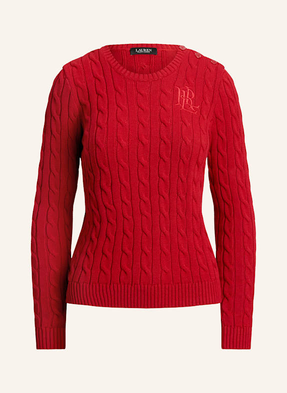 LAUREN RALPH LAUREN Pullover mit Glitzergarn ROT