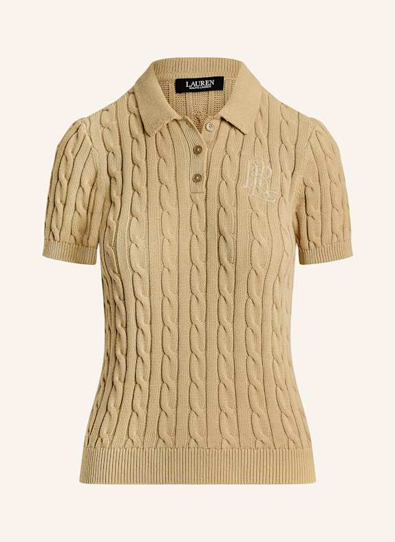 LAUREN RALPH LAUREN Strick-Poloshirt BEIGE
