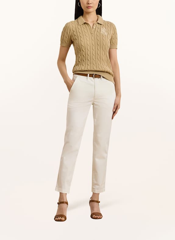 LAUREN RALPH LAUREN Knitted polo shirt BEIGE