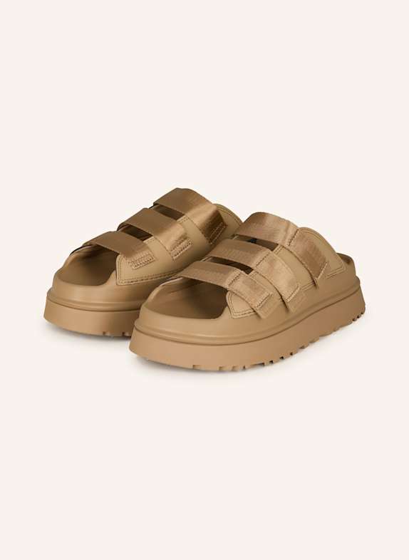 UGG Klapki na platformie GOLDENGLOW BEŻOWY