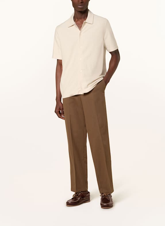SAMSØE  SAMSØE Kortærmet skjorte KVISTBRO Comfort Fit BEIGE