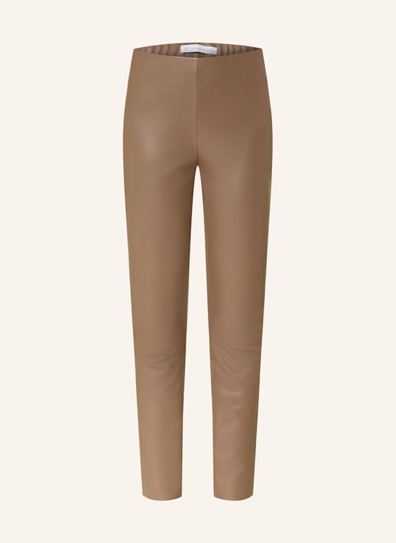 RAFFAELLO ROSSI Leggings RESA in leather look BROWN