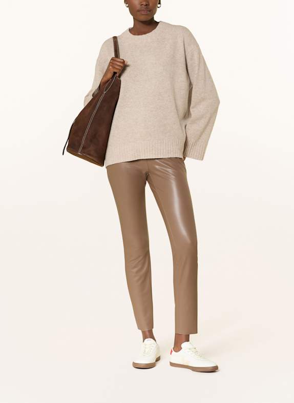 RAFFAELLO ROSSI Leggings RESA in lederlook BRUIN