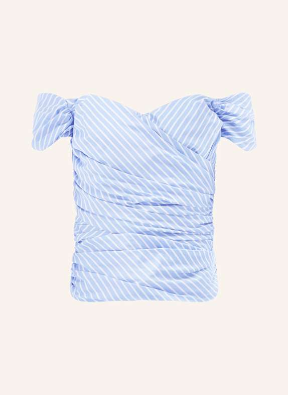 van Laack Blusentop VL-MIA-F WEISS/ HELLBLAU