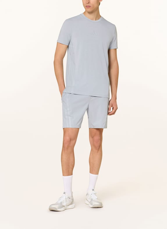 adidas Trainingsshort D4T 3-STRIPES LICHTGRIJS