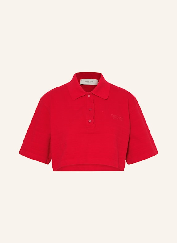 GOLDEN GOOSE Cropped-Poloshirt ROT