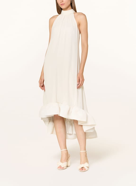 MALINA Kleid SABRINA mit Volants und Cut-out WEISS