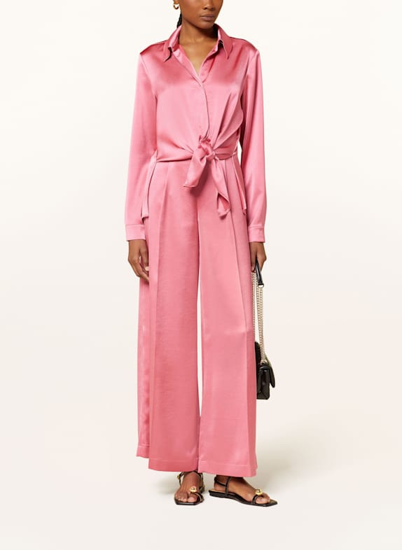 RIANI Satin maerl trousers PINK