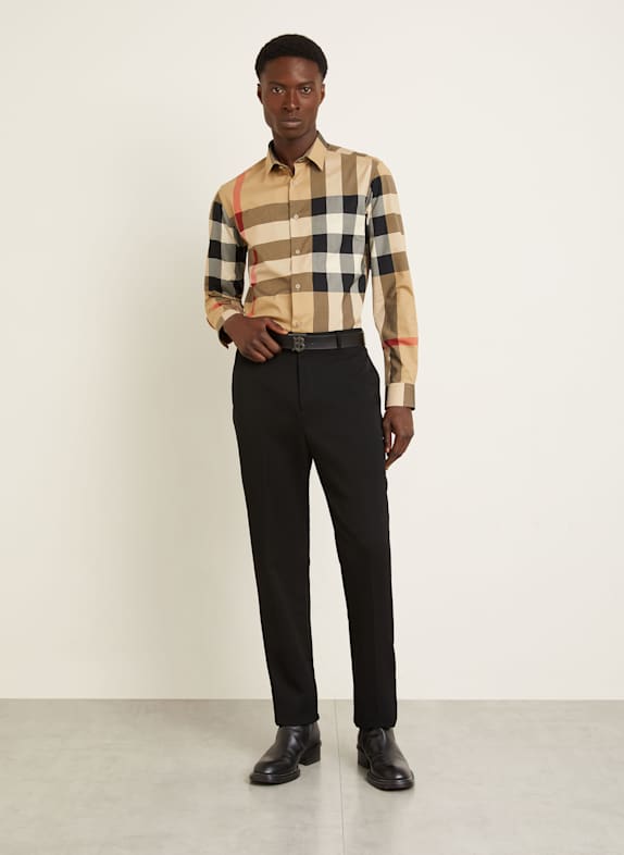 BURBERRY Košile SUMMERTON Regular Fit VELBLOUDÍ / MODRÁ / ČERVENÁ