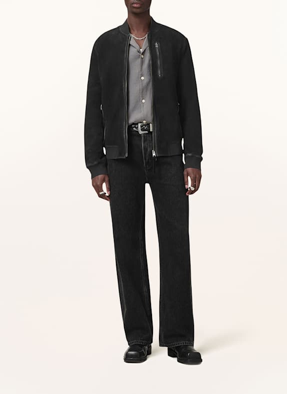 ALLSAINTS Leren jas KEMBLE ZWART
