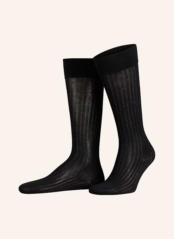 Wolford Fein-Kniestrümpfe LUXURY COTTON RIB 7005 BLACK