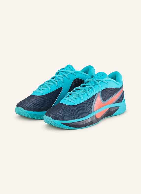 Nike Basketballschuhe GIANNIS FREAK 6 TÜRKIS/ DUNKELBLAU/ ROT