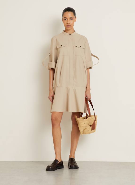 LOEWE Shopper ELEPHANT BASKET ECRU / BRAUN