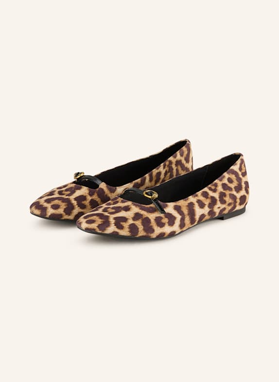 KURT GEIGER Mary-Jane-Ballerinas FLEXI HELLBRAUN/ DUNKELBRAUN