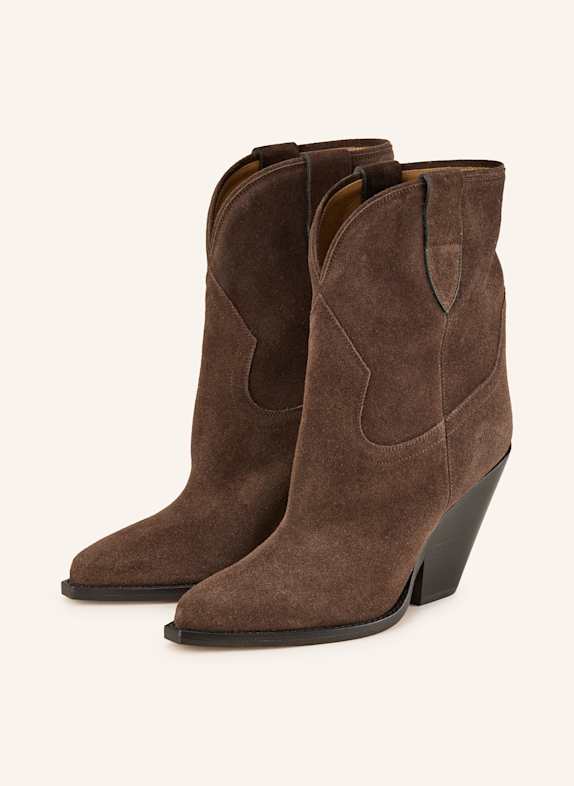 ISABEL MARANT Ankle boots LEYANE-GB DARK BROWN