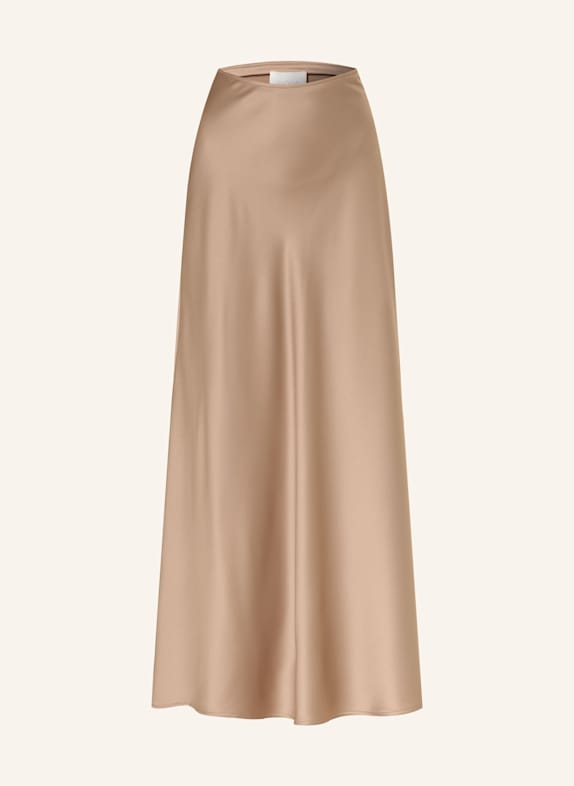 Juvia FINA satin skirt LIGHT BROWN