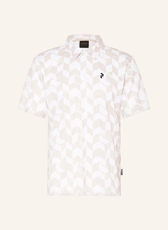 Peak Performance Funktions-Poloshirt GRAPHIC CREME/ WEISS