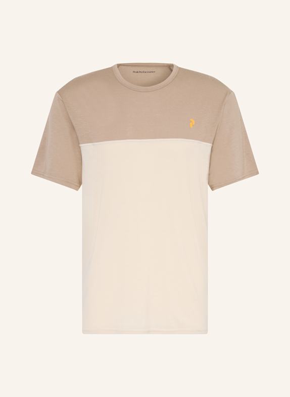 Peak Performance T-Shirt TRAIL ECRU/ HELLBRAUN