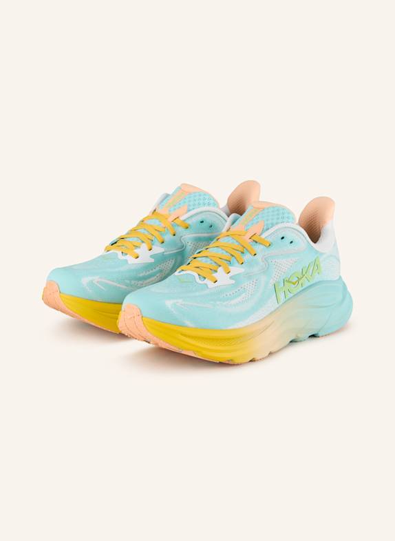 HOKA Laufschuhe CLIFTON 10 TÜRKIS/ ORANGE