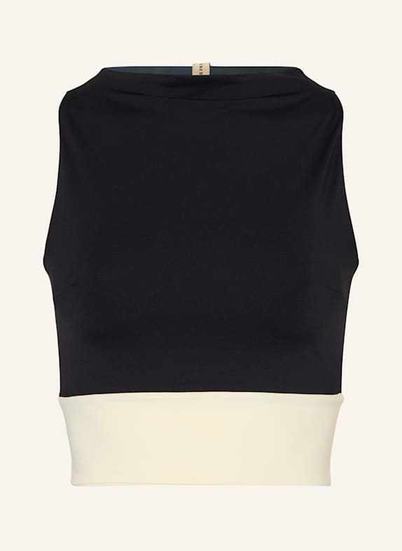 MYMARINI Góra od bikini bustier SURFTOP dwustronna z ochroną UV 50+ CZARNY/ CZIEMNOSZARY/ KREMOWY