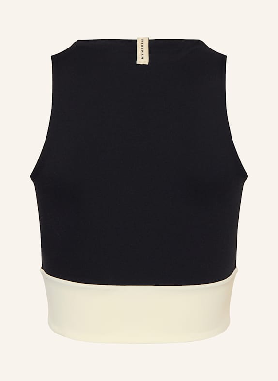MYMARINI Bustier-bikinitop SURFTOP om te keren met UV-bescherming 50+ ZWART / DONKERGRIJS / CRÈME
