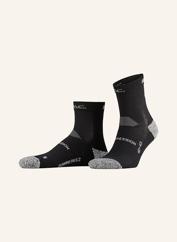 P.A.C. Laufsocken RN 6.2 RUNNING REFLECTIVE PRO MID COMPRESSION SCHWARZ/ WEISS
