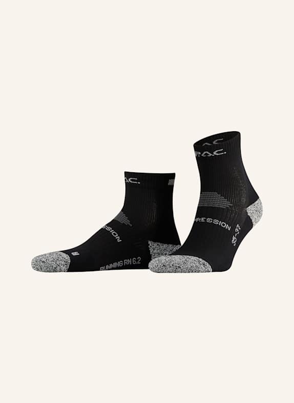 P.A.C. Laufsocken RN 6.2 RUNNING REFLECTIVE PRO MID COMPRESSION SCHWARZ/ WEISS