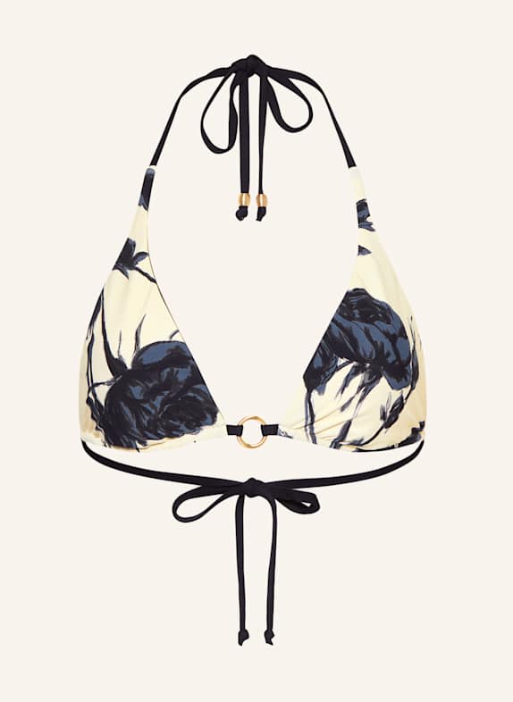 SEAFOLLY Triangel-Bikini-Top ROCOCO zum Wenden ECRU/ BLAU/ SCHWARZ