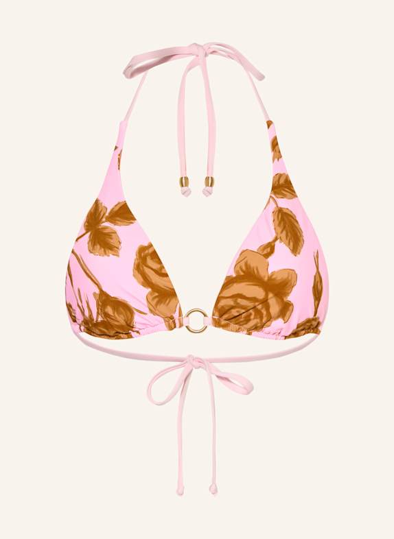 SEAFOLLY Triangel-Bikini-Top ROCOCO zum Wenden ROSA/ BRAUN