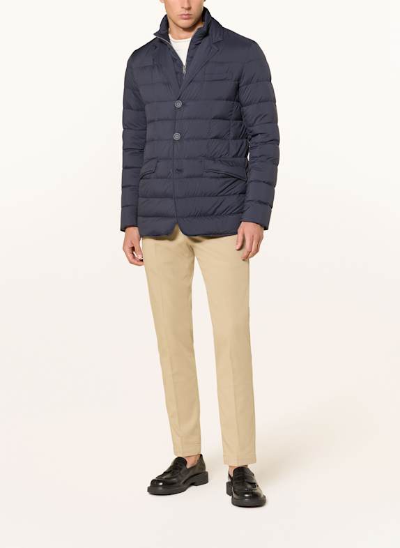 HERNO Lightweight-Daunenjacke mit herausnehmbarer Blende DUNKELBLAU