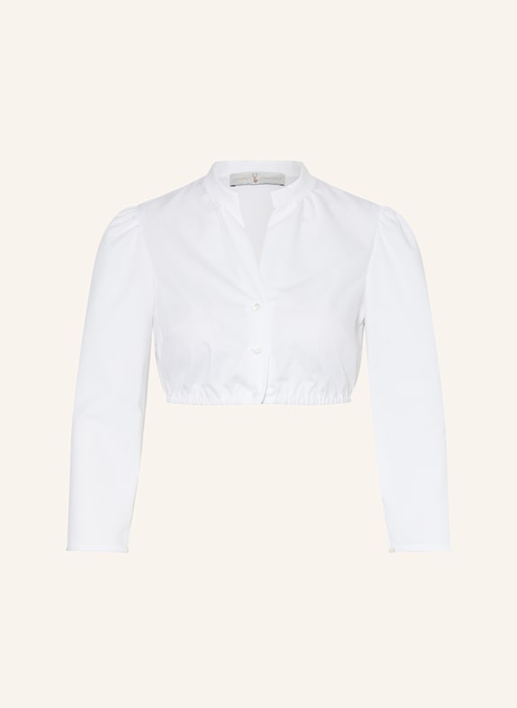 Johann & Johanna Dirndlbluse mit 3/4-Arm WEISS