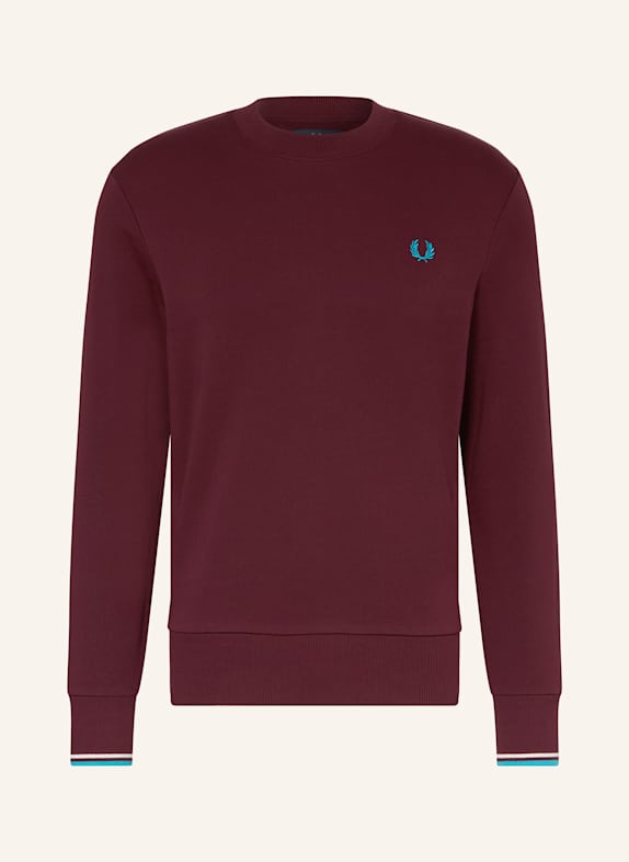 FRED PERRY sweatshirt DARK RED